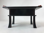 Japanese Buddhist Altar Fitting Lacquer Kyozukue Offering Table Vtg Black BA219