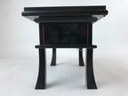 Japanese Buddhist Altar Fitting Lacquer Kyozukue Offering Table Vtg Black BA219