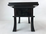 Japanese Buddhist Altar Fitting Lacquer Kyozukue Offering Table Vtg Black BA219