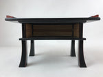 Japanese Buddhist Altar Fitting Lacquer Kyozukue Offering Table Vtg Black BA219