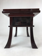 Japanese Buddhist Altar Fitting Lacquer Kyozukue Offering Table Vtg Brown BA242