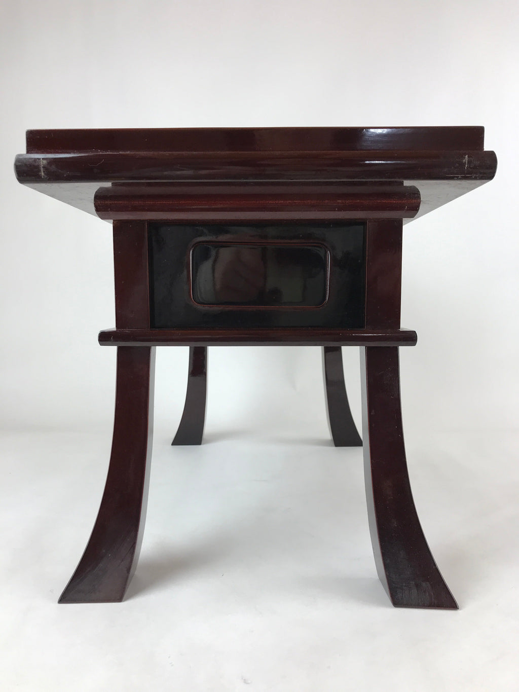Japanese Buddhist Altar Fitting Lacquer Kyozukue Offering Table Vtg Brown BA242