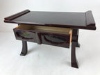 Japanese Buddhist Altar Fitting Lacquer Kyozukue Offering Table Vtg Brown BA242
