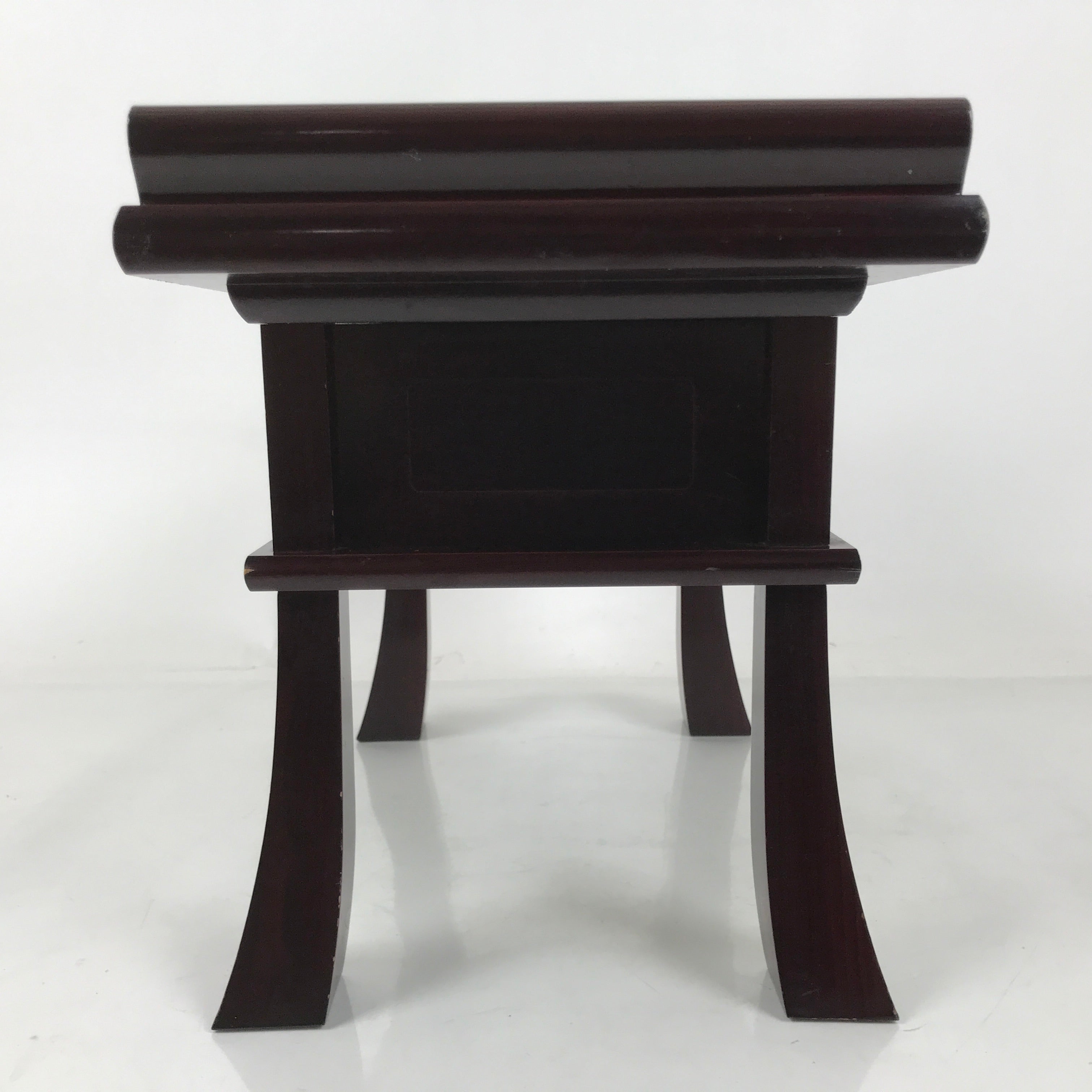 Japanese Buddhist Altar Fitting Lacquer Kyozukue Vtg Offering Table Brown BA600