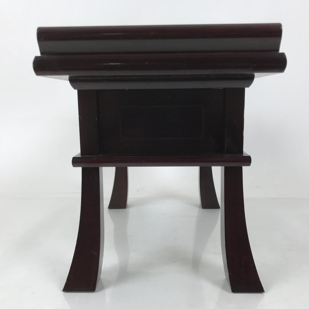 Japanese Buddhist Altar Fitting Lacquer Kyozukue Vtg Offering Table Brown BA600