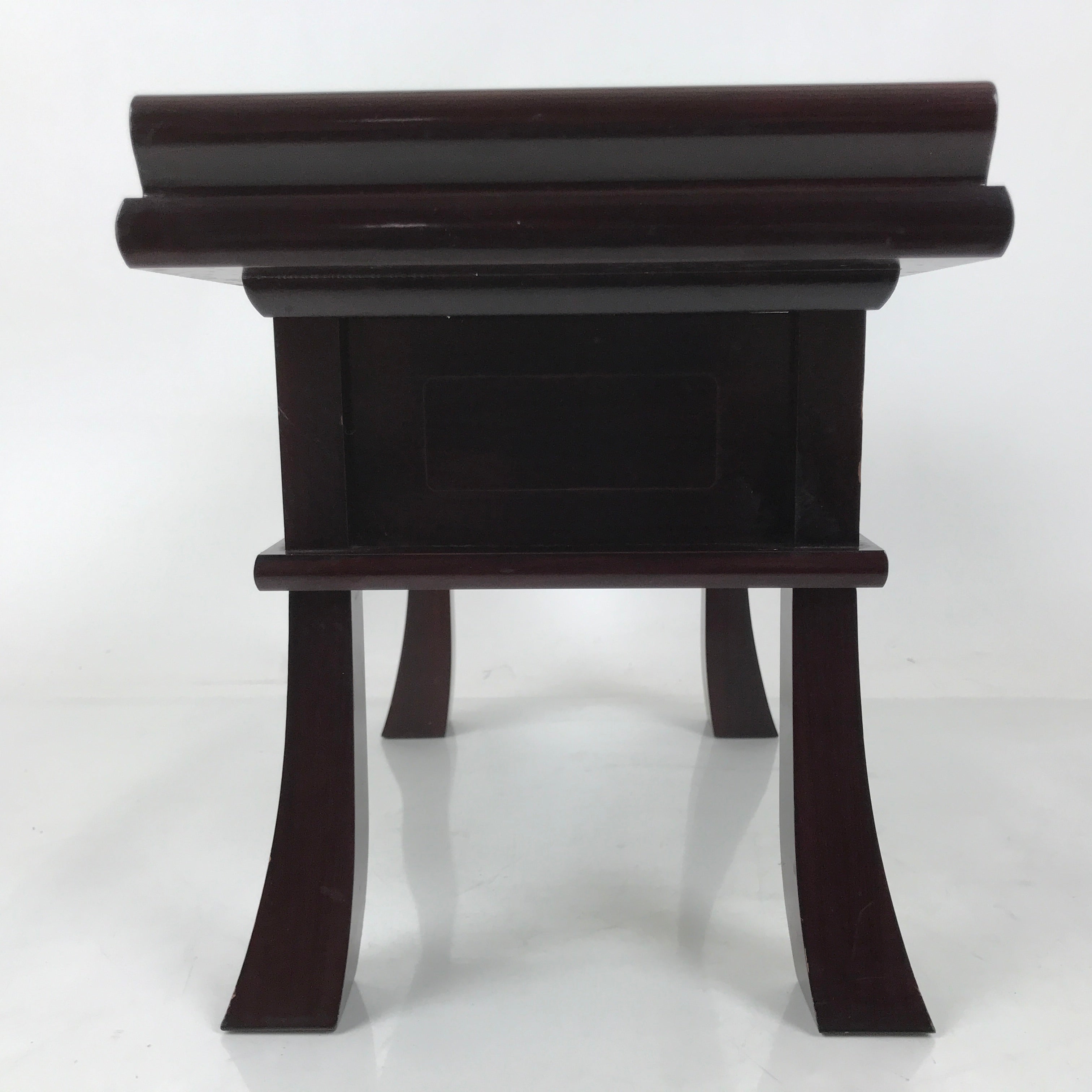 Japanese Buddhist Altar Fitting Lacquer Kyozukue Vtg Offering Table Brown BA600