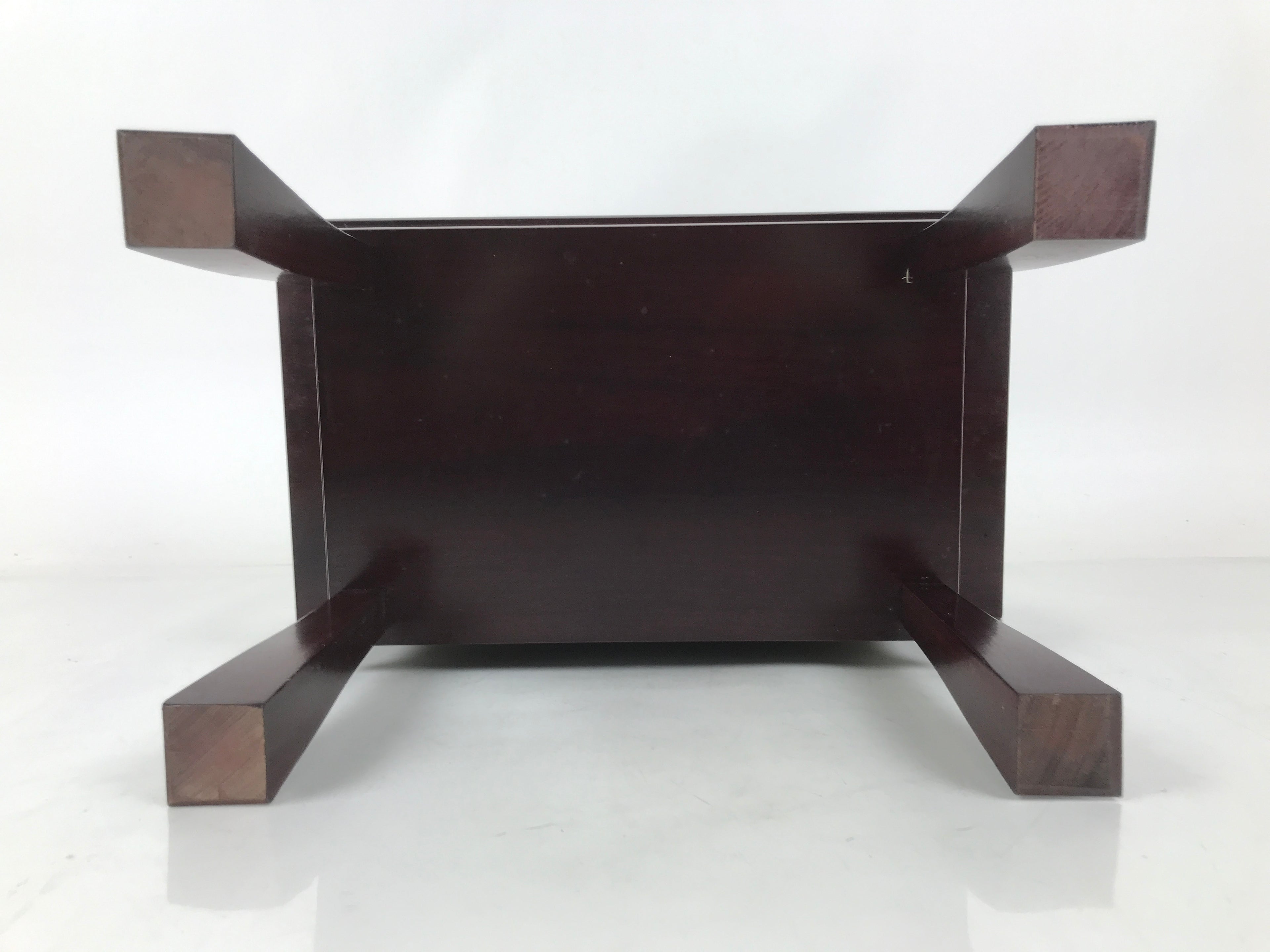 Japanese Buddhist Altar Fitting Lacquer Kyozukue Vtg Offering Table Brown BA600