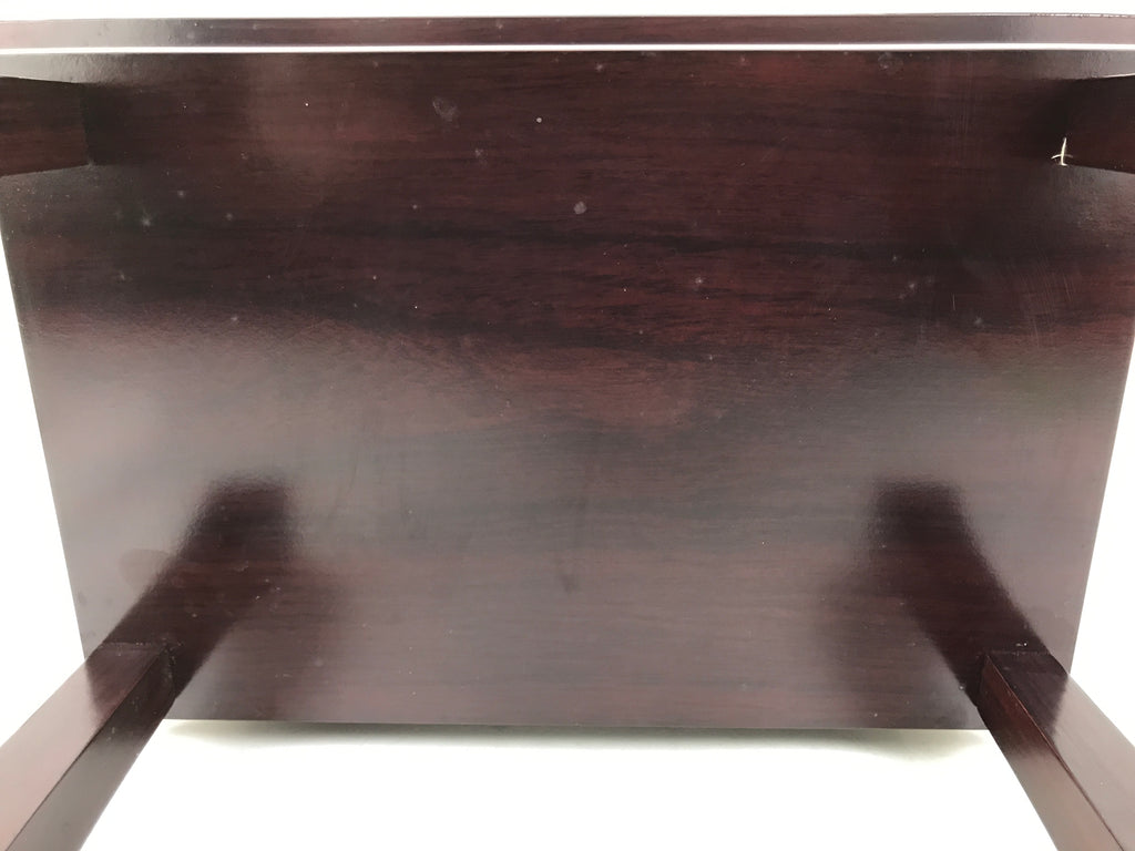 Japanese Buddhist Altar Fitting Lacquer Kyozukue Vtg Offering Table Brown BA600