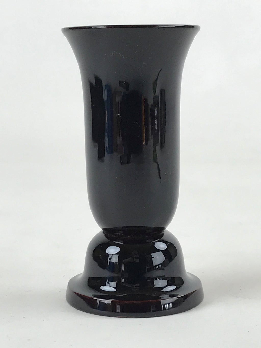 Japanese Buddhist Altar Fitting Lacquer Replica Flower Vase Vtg Lotus Leaf BA93