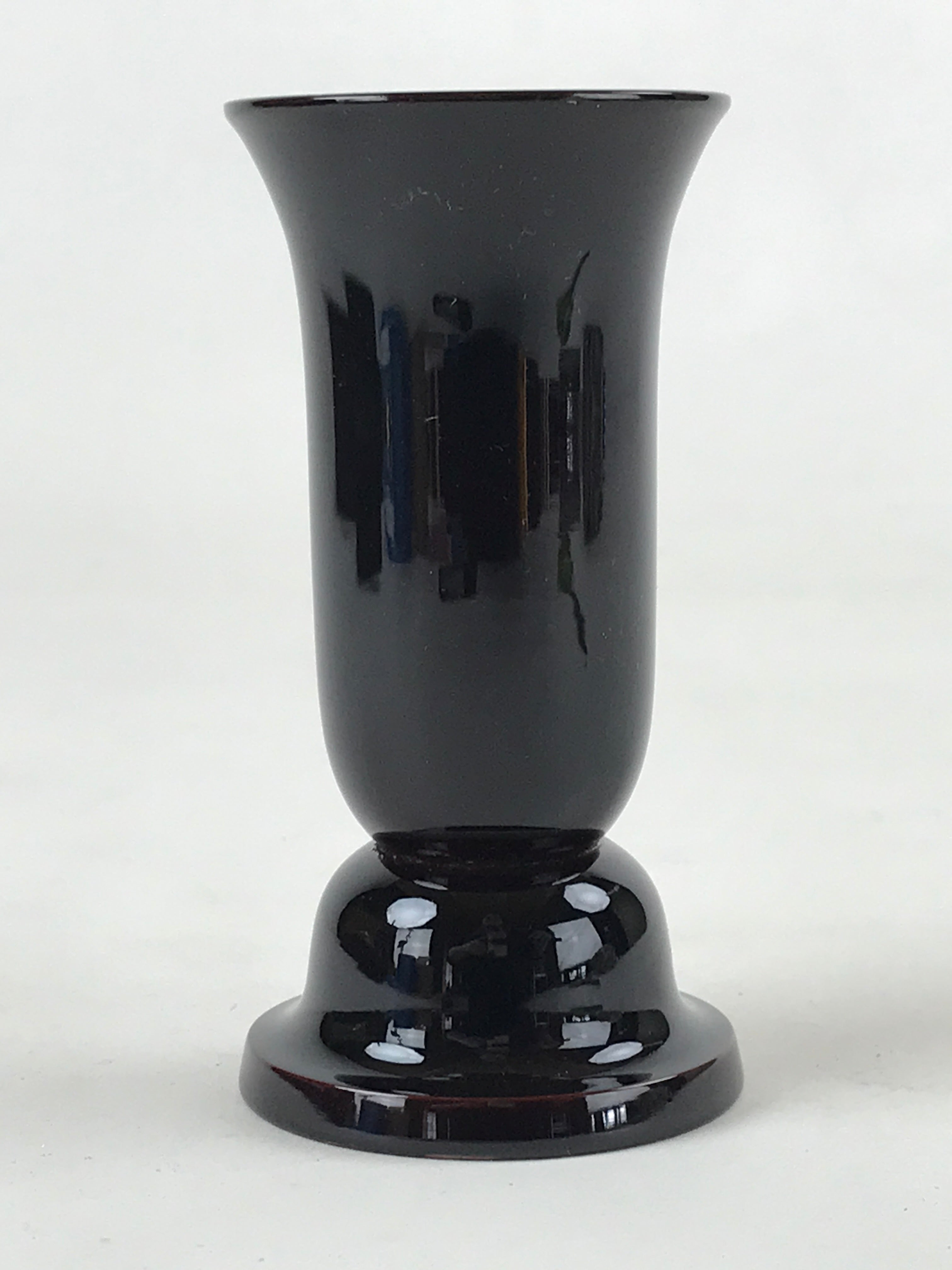 Japanese Buddhist Altar Fitting Lacquer Replica Flower Vase Vtg Lotus Leaf BA93