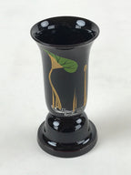 Japanese Buddhist Altar Fitting Lacquer Replica Flower Vase Vtg Lotus Leaf BA93