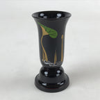 Japanese Buddhist Altar Fitting Lacquer Replica Flower Vase Vtg Lotus Leaf BA93