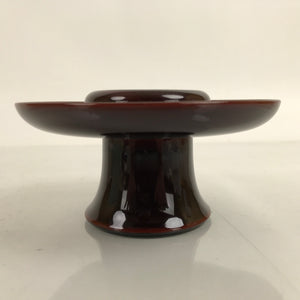 Japanese Buddhist Altar Fitting Lacquer Wood Tea Cup Stand Vtg Chadai BA375