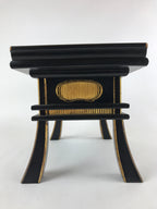 Japanese Buddhist Altar Fitting Lacquered Kyozukue Offering Table Vtg Black BA12
