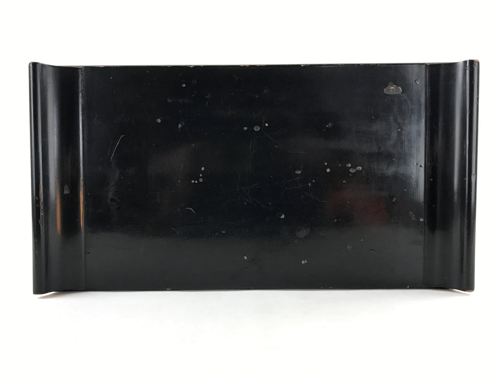 Japanese Buddhist Altar Fitting Lacquered Kyozukue Offering Table Vtg Black BA12