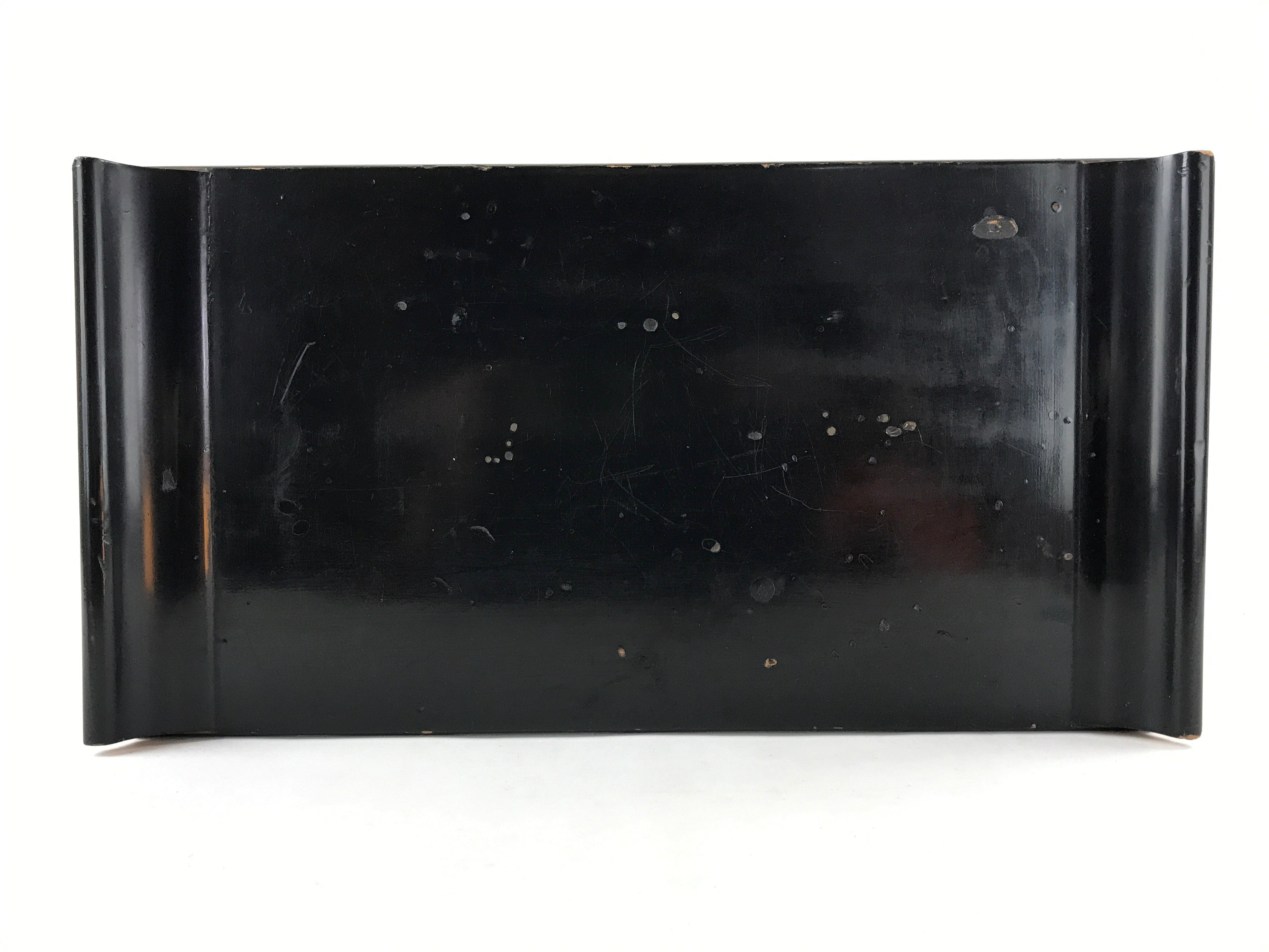 Japanese Buddhist Altar Fitting Lacquered Kyozukue Offering Table Vtg Black BA12