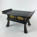 Japanese Buddhist Altar Fitting Lacquered Kyozukue Offering Table Vtg Black BA12