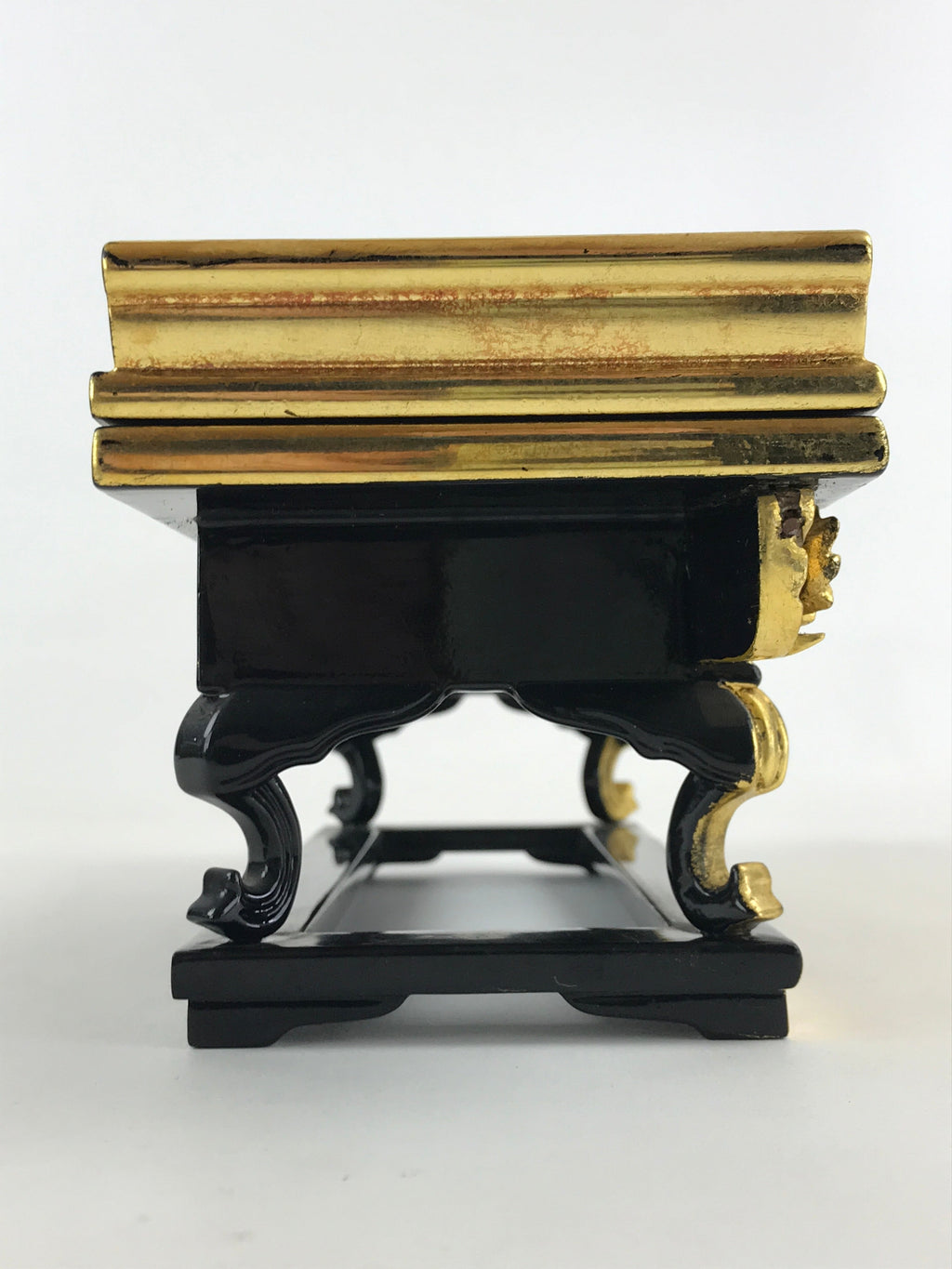 Japanese Buddhist Altar Fitting Lacquered Kyozukue Offering Table Vtg Gold BA50