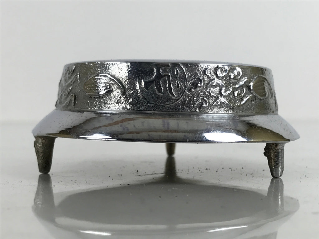 Japanese Buddhist Altar Fitting Metal Bell Vtg Shogo Instrument Silver BA413
