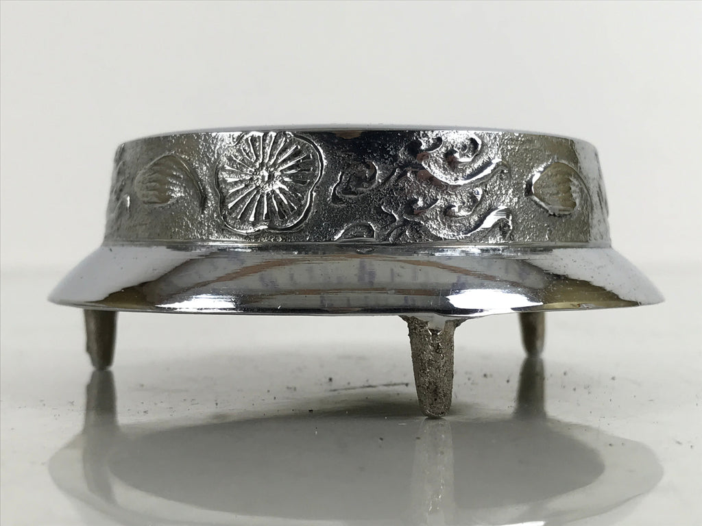 Japanese Buddhist Altar Fitting Metal Bell Vtg Shogo Instrument Silver BA413
