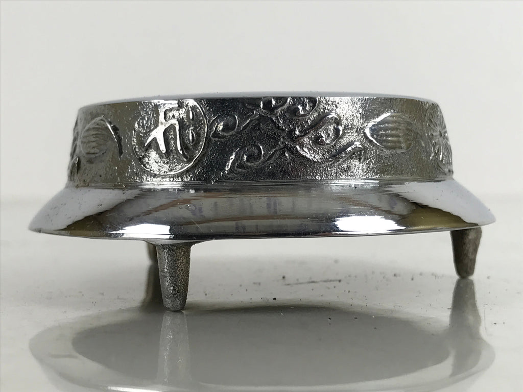 Japanese Buddhist Altar Fitting Metal Bell Vtg Shogo Instrument Silver BA413