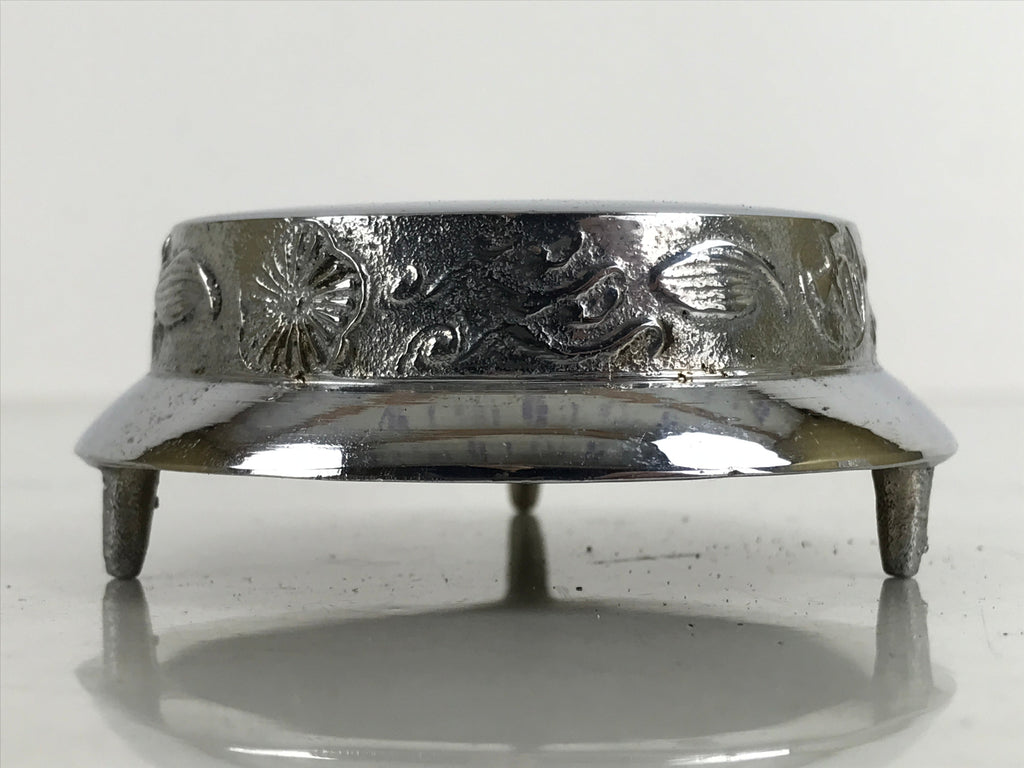 Japanese Buddhist Altar Fitting Metal Bell Vtg Shogo Instrument Silver BA413