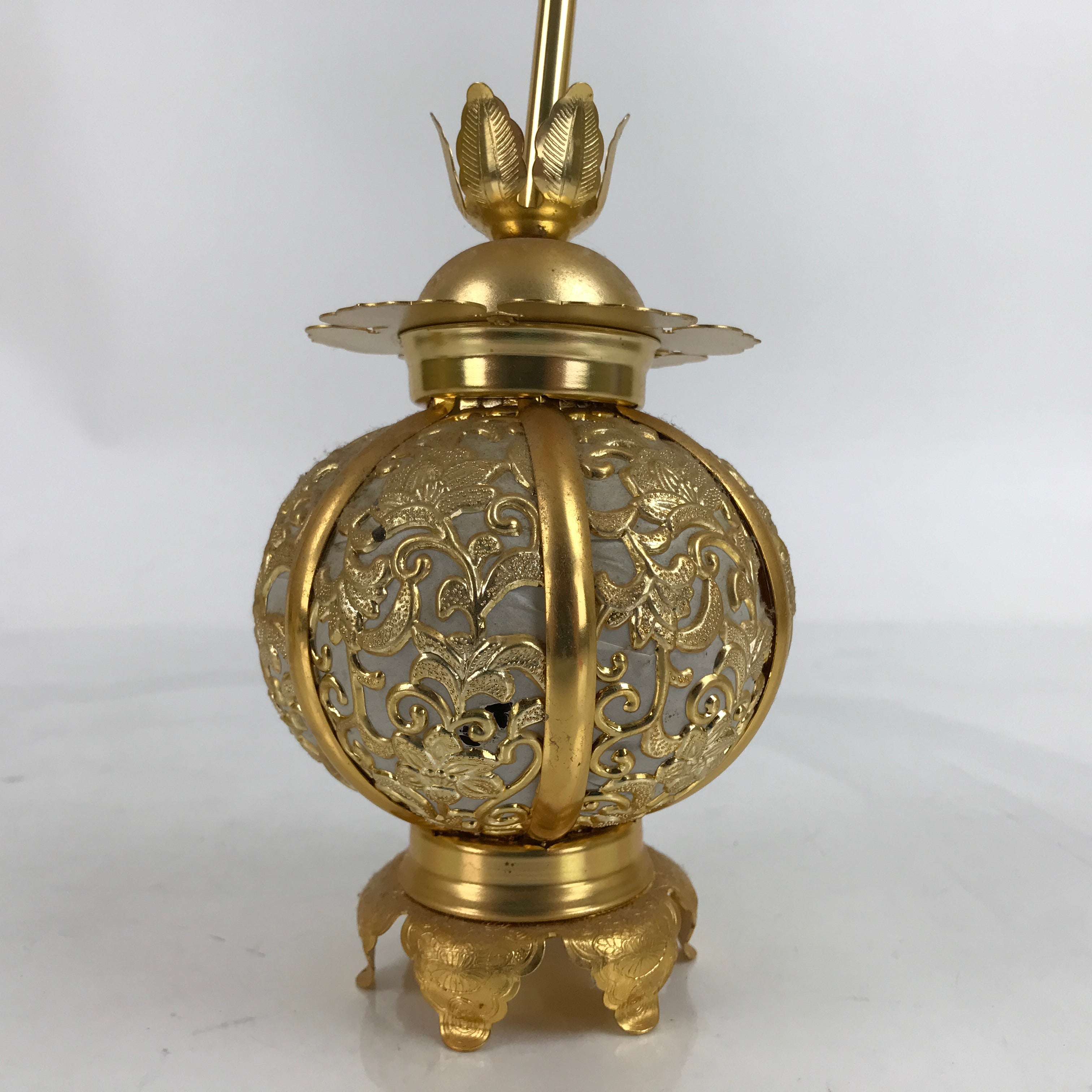 Japanese Buddhist Altar Fitting Metal Butsudan Hanging Lantern Tsuri Toro BA347