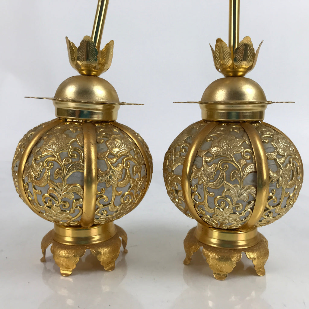Japanese Buddhist Altar Fitting Metal Butsudan Hanging Lantern Tsuri Toro BA347