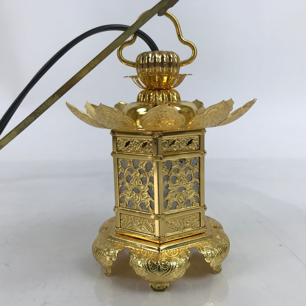 Japanese Buddhist Altar Fitting Metal Butsudan Hanging Lantern Tsuri Toro BA348