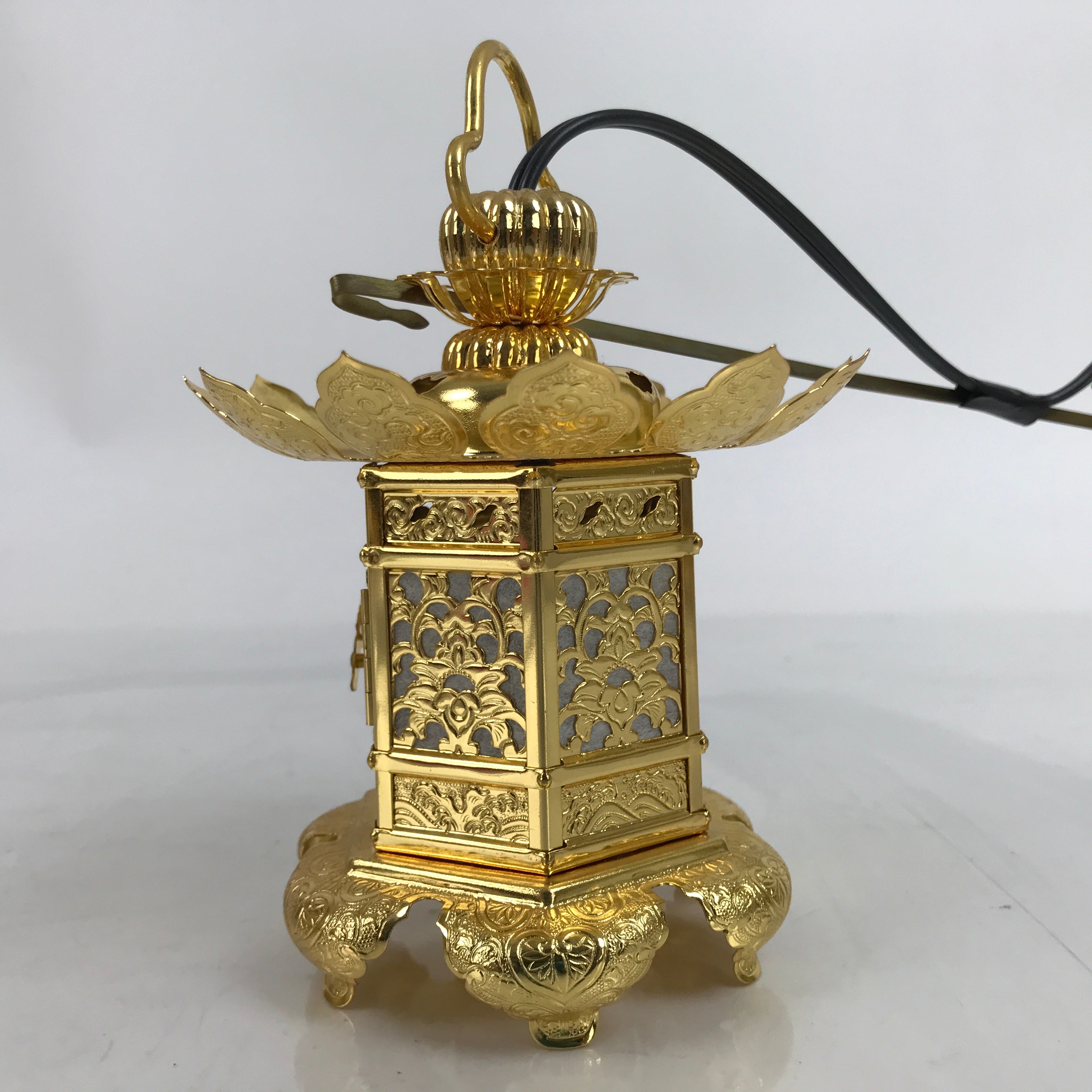 Japanese Buddhist Altar Fitting Metal Butsudan Hanging Lantern Tsuri Toro BA348