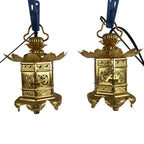 Japanese Buddhist Altar Fitting Metal Butsudan Hanging Lantern Tsuri Toro BA348