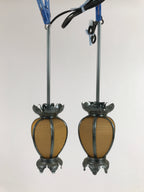 Japanese Buddhist Altar Fitting Metal Butsudan Hanging Lantern Tsuri Toro BA453