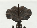 Japanese Buddhist Altar Fitting Metal Candle Stand Vtg Shokudai Bird Brown BA677