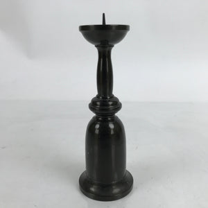 Japanese Buddhist Altar Fitting Metal Candle Stand Vtg Shokudai Brown BA361