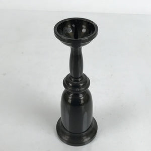 Japanese Buddhist Altar Fitting Metal Candle Stand Vtg Shokudai Brown BA361