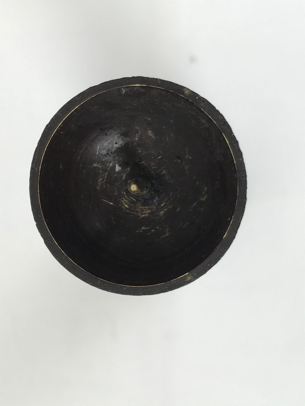 Japanese Buddhist Altar Fitting Metal Candle Stand Vtg Shokudai Brown BA741