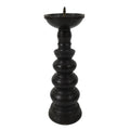 Japanese Buddhist Altar Fitting Metal Candle Stand Vtg Shokudai Brown BA741