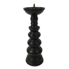 Japanese Buddhist Altar Fitting Metal Candle Stand Vtg Shokudai Brown BA741