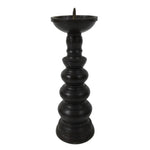 Japanese Buddhist Altar Fitting Metal Candle Stand Vtg Shokudai Brown BA741