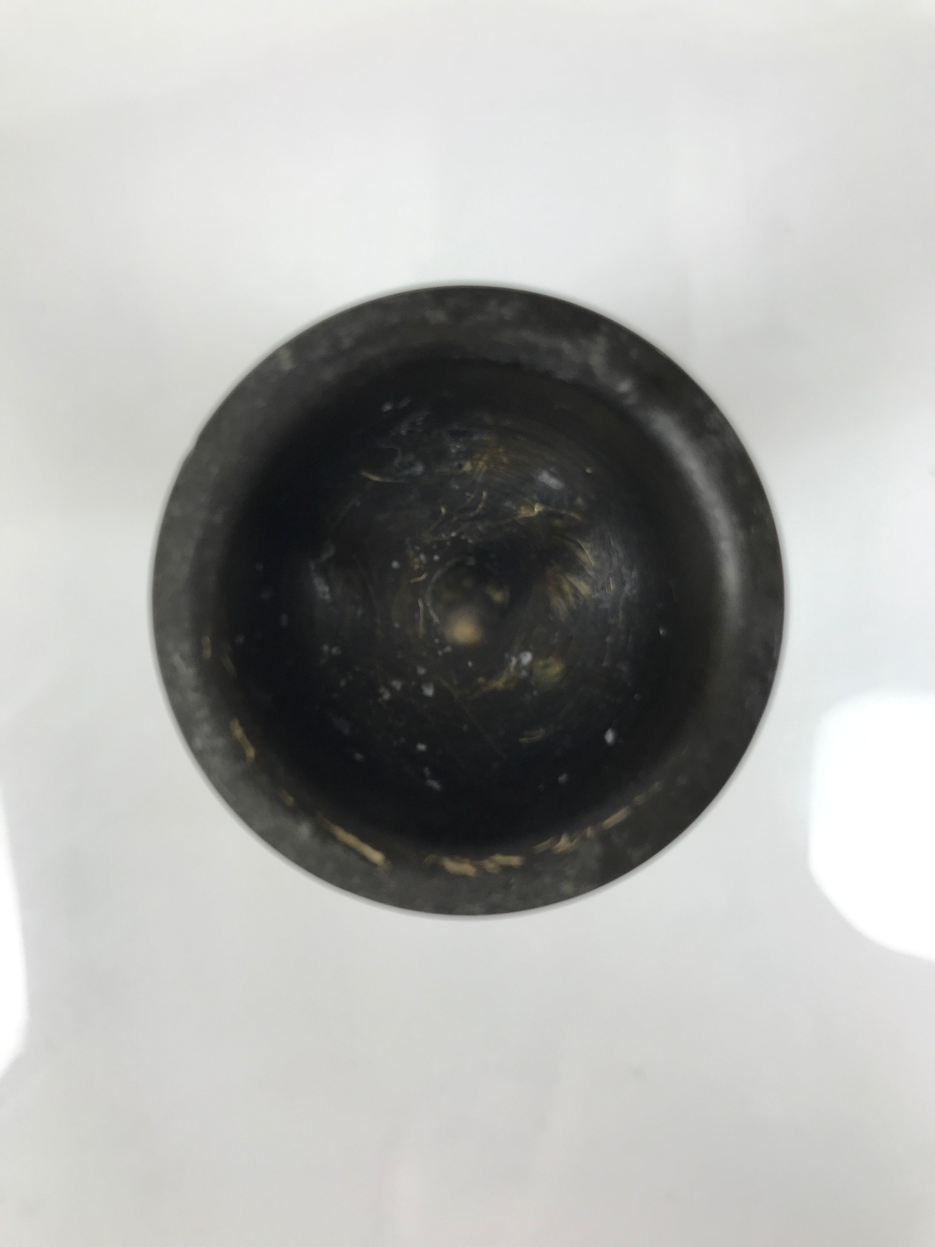 Japanese Buddhist Altar Fitting Metal Candle Stand Vtg Shokudai Brown BA772