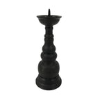 Japanese Buddhist Altar Fitting Metal Candle Stand Vtg Shokudai Brown BA772