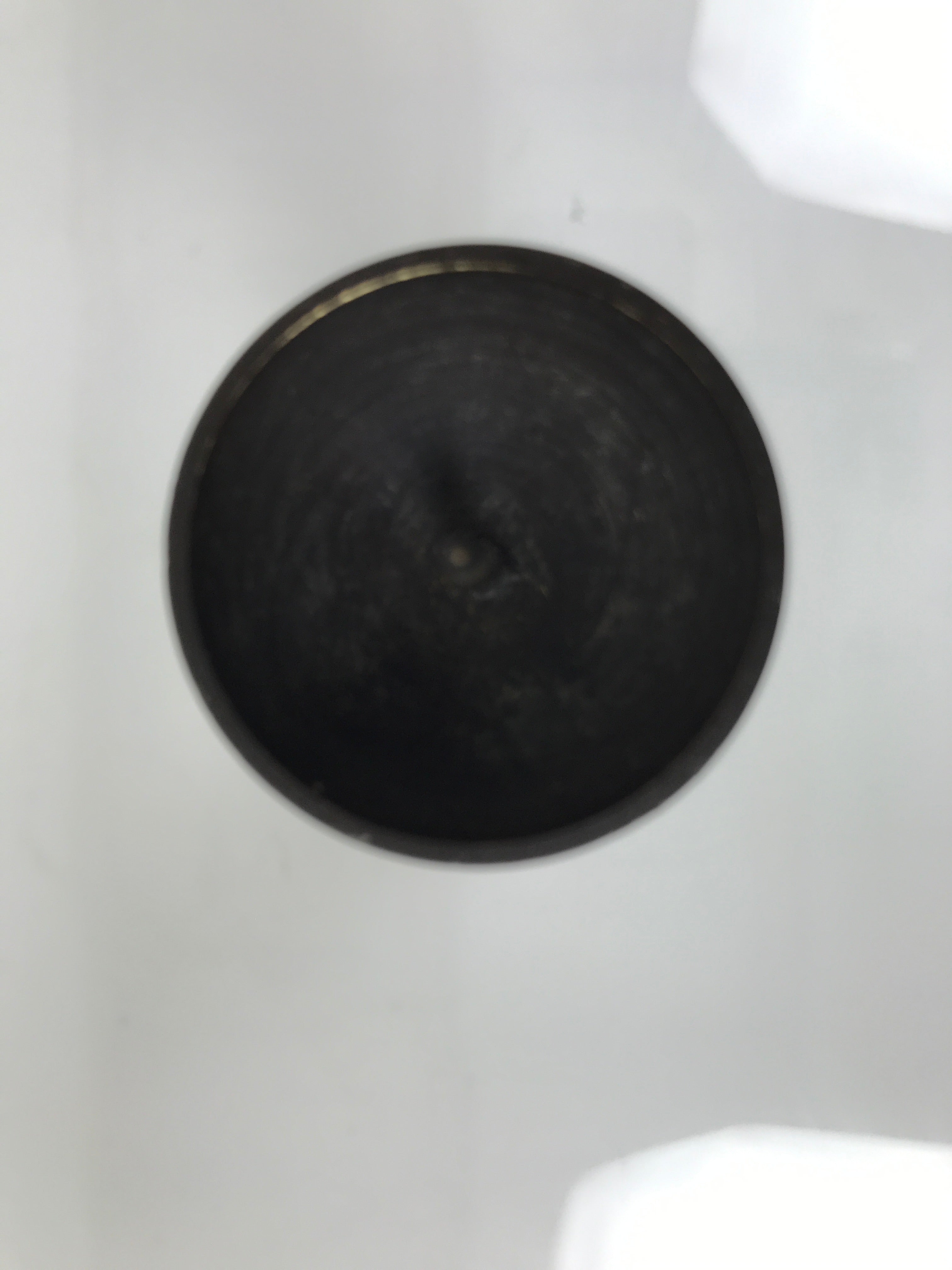 Japanese Buddhist Altar Fitting Metal Candle Stand Vtg Shokudai Brown BA775