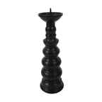 Japanese Buddhist Altar Fitting Metal Candle Stand Vtg Shokudai Brown BA775