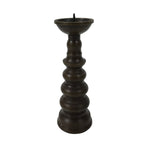 Japanese Buddhist Altar Fitting Metal Candle Stand Vtg Shokudai Brown BA784