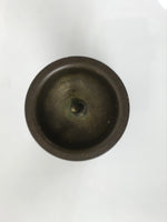Japanese Buddhist Altar Fitting Metal Candle Stand Vtg Shokudai Brown BA785