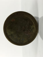 Japanese Buddhist Altar Fitting Metal Candle Stand Vtg Shokudai Brown BA785