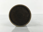 Japanese Buddhist Altar Fitting Metal Candle Stand Vtg Shokudai Brown BA789