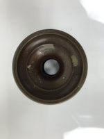 Japanese Buddhist Altar Fitting Metal Candle Stand Vtg Shokudai Brown Bird BA773