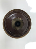 Japanese Buddhist Altar Fitting Metal Candle Stand Vtg Shokudai Brown Bird BA773