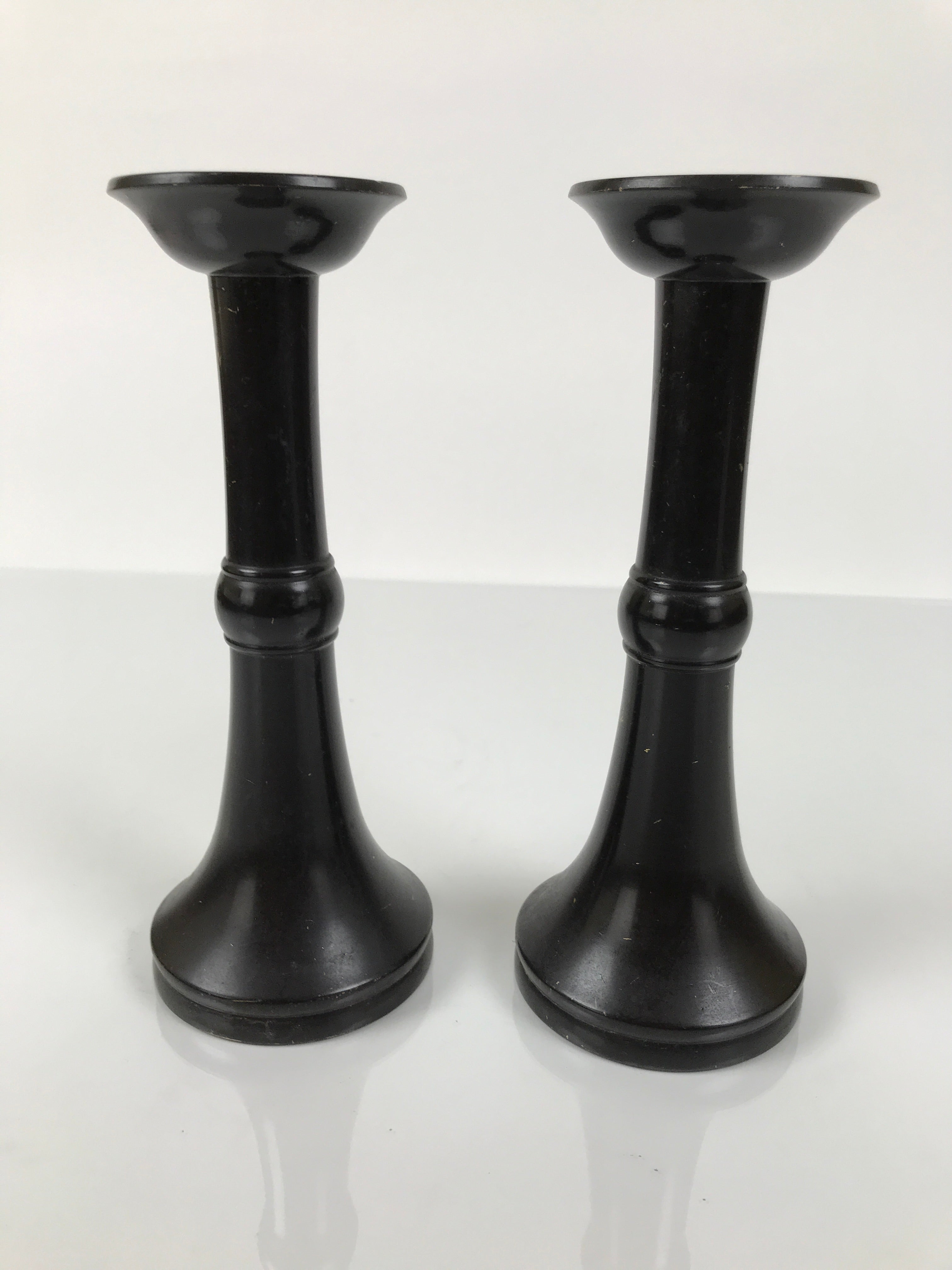 Japanese Buddhist Altar Fitting Metal Electric Candle Stand Shokudai 2pc BA746